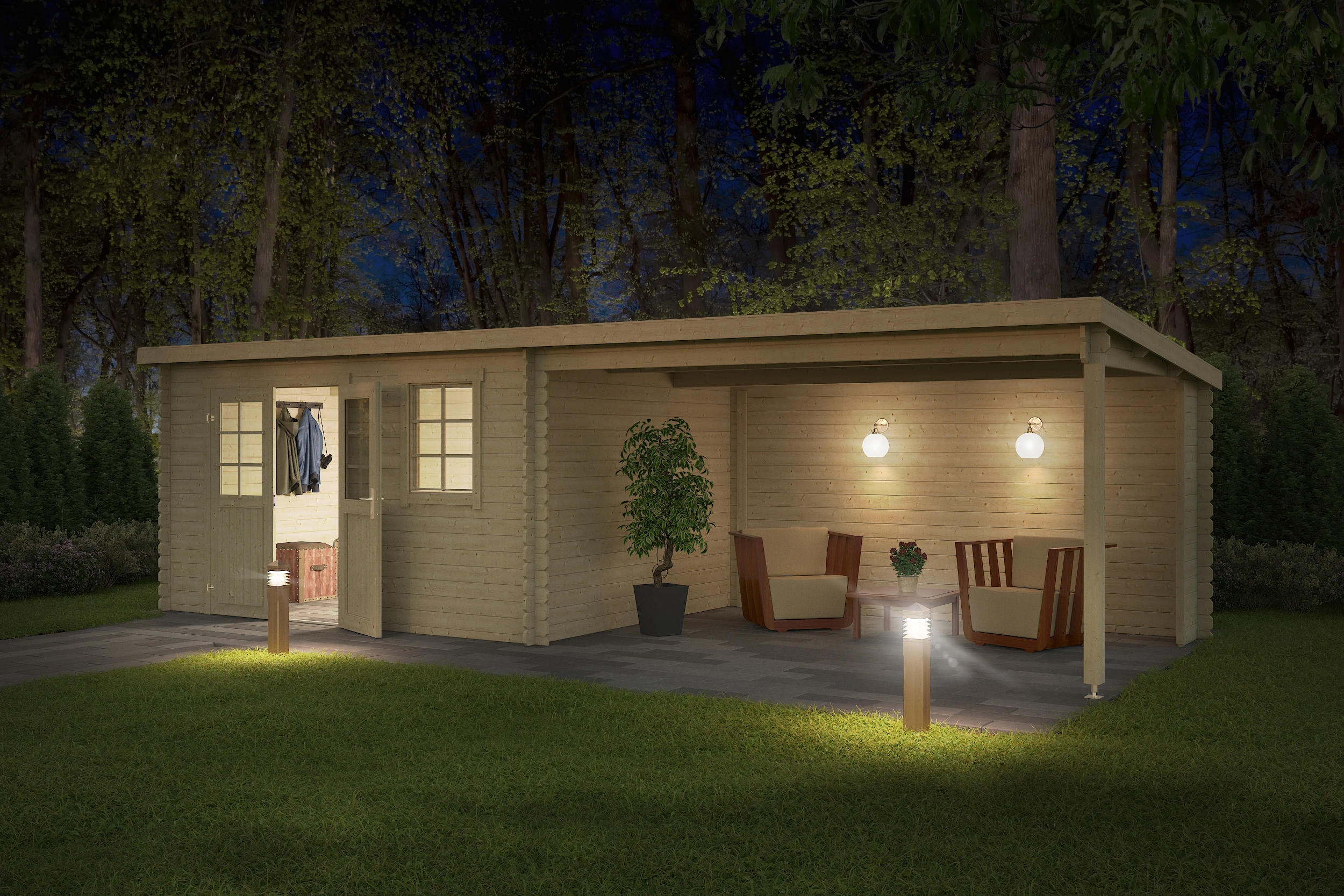 Outdoorlife Blokhut Aida 760 x 275 cm - Afbeelding 3